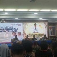 Rapat koordinasi percepatan program fasilitas likuiditas pembiayaan perumahan dengan pembahasan yang disampaikan bapak Gubernur Jawa Tengah